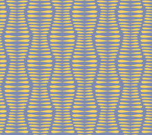 Load image into Gallery viewer, Yellow mirrored leaves forming graduated stripes on a blue background.
