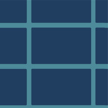 Load image into Gallery viewer, Navy blue rectangles on a bright blue background.
