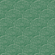 Load image into Gallery viewer, dark green squares aligned in a repeating scallop pattern
